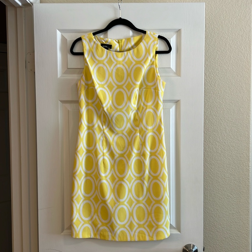 Alex yellow sheath dress